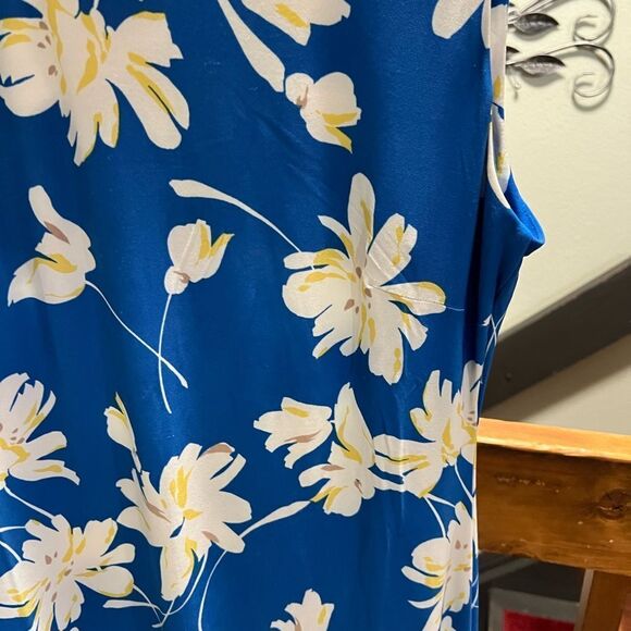 NWOT Tommy Hilfiger Blue Floral Sleeveless Dress Size 4 #085 - Picture 4 of 7